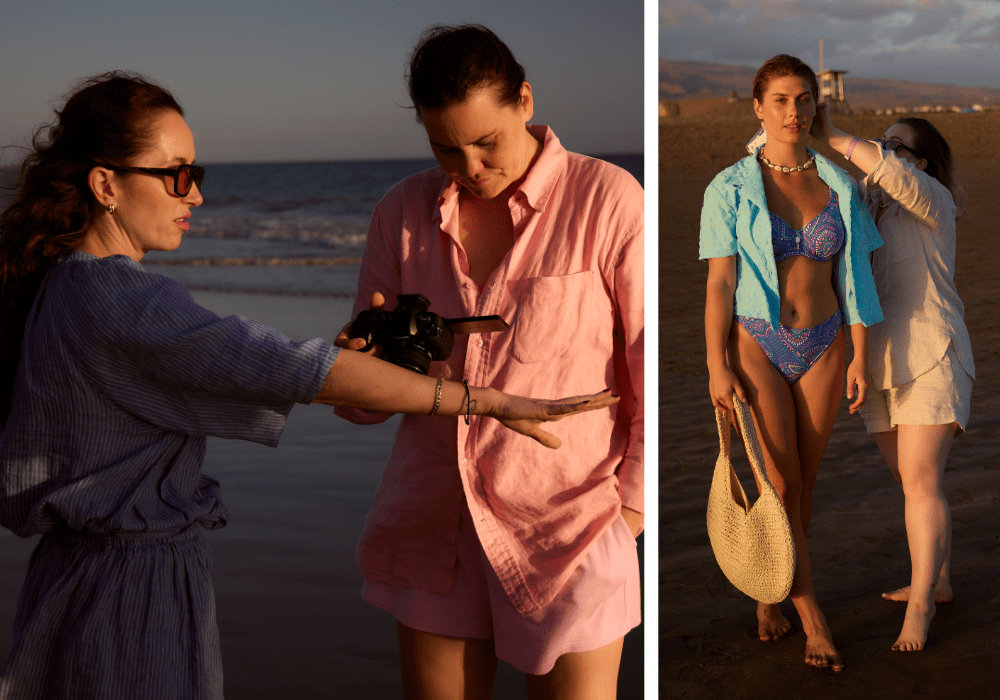 Focení plavky Triola západ slunce