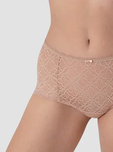 Sassa celokrajkové francouzské kalhotky béžové - béžová