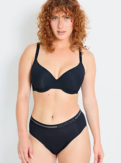 Dorina Michelle Eco hladká podprsenka s kosticí černá - černá