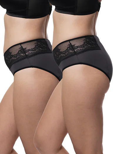 Dorina sada menstruačních kalhotek na noc černé - černá