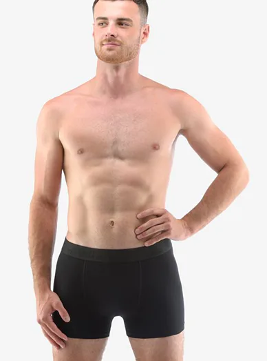 Gina pánské bambusové boxerky černé - černá