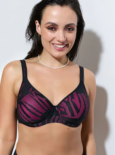 Plavková podprsenka Triola 88250 - tmavá růžová