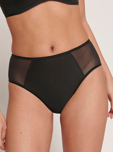 Sloggi Soft adapt kalhotky s vysokým pasem černé - černá