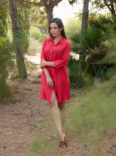 Dámské šaty Linclalor Monet - červená