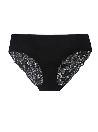 Cotonella sada bavlněných kalhotek klasického střihu černá - černá