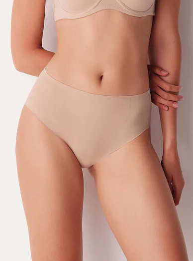 Stahovací bezešvé kalhotky Cotonella - béžová