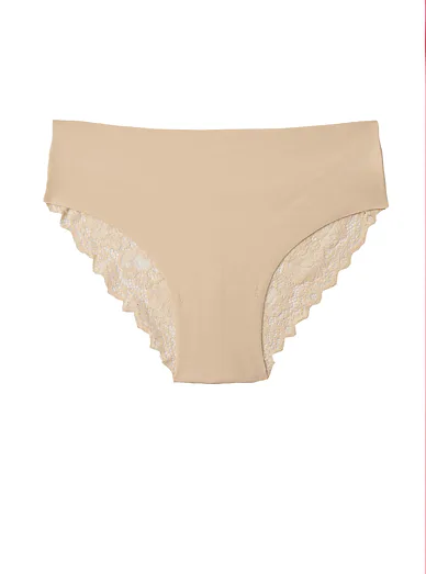 Jadea Donna bavlněné kalhotky s krajkou tělové - béžová