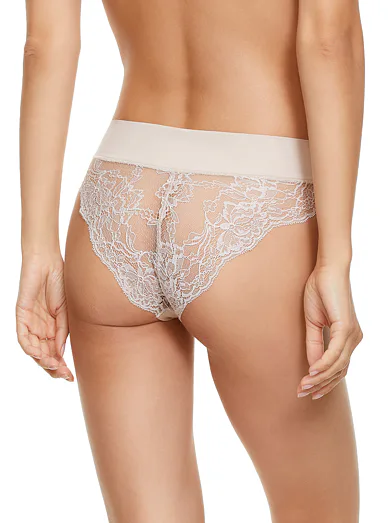 Jadea Donna bavlněné kalhotky s krajkou tělové - béžová