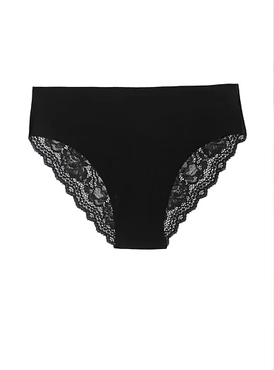 Jadea Donna bavlněné kalhotky s krajkou černé - černá