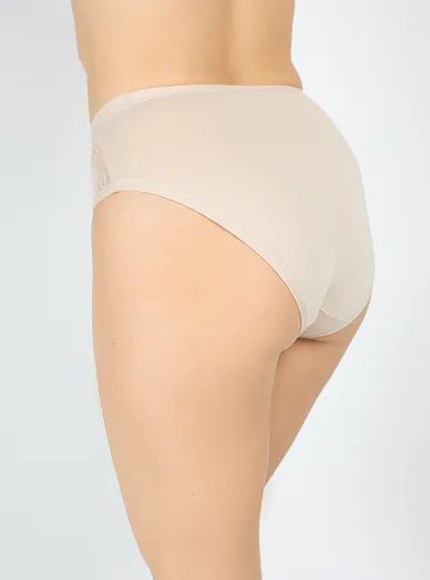 Jadea Donna klasické kalhotky s vyšším pasem tělové - béžová
