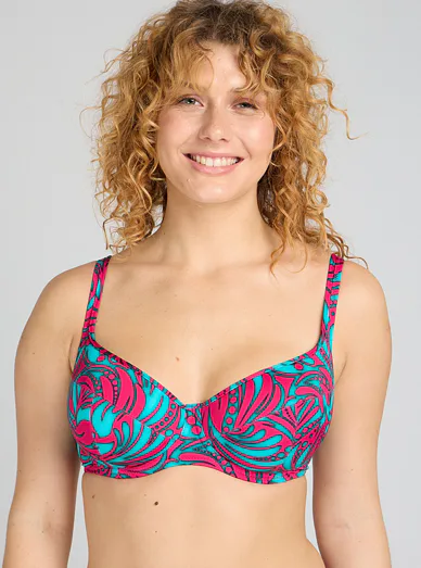 Plavková podprsenka Triola 82257 - fuchsiová