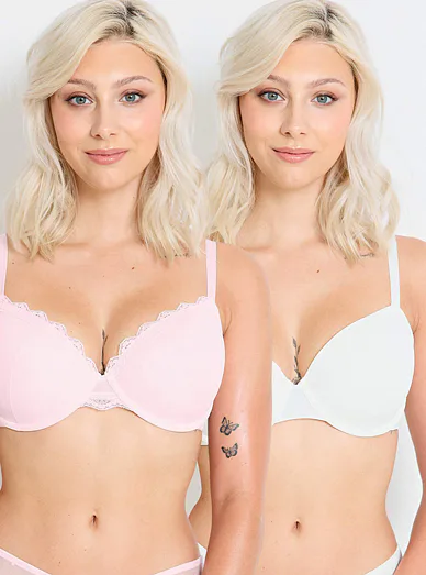 Sada podprsenek Dorina Jaylani s kosticí - Růžovo-krémová