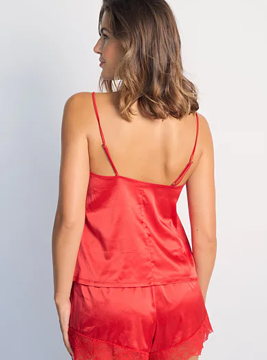 Dorina Alexa červené saténová košilka - červená