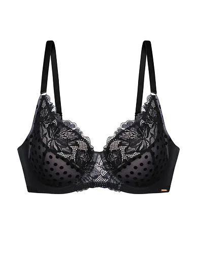 Dorina Yasmine podprsenka s kosticí černá - černá