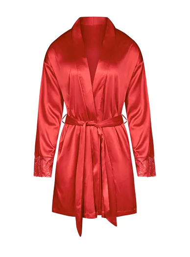 Dorina Alexa saténový župan červený - červená