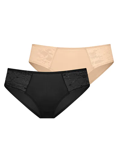 Dorina Alma sada kalhotek béžovo-černých - béžová/černá