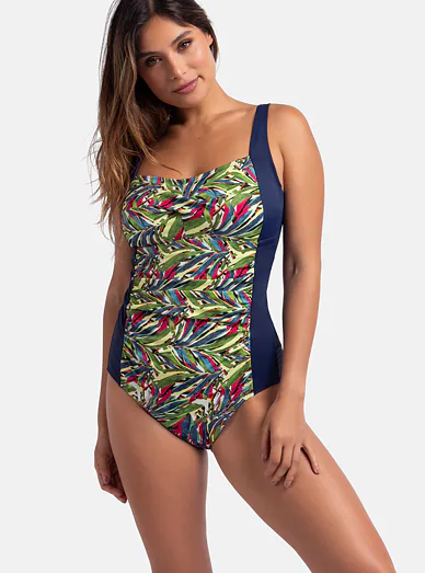 Dorina Kofar Mata jednodílné plavky s letním vzorem - modrá