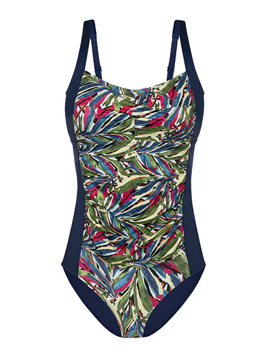 Dorina Kofar Mata jednodílné plavky s letním vzorem - modrá