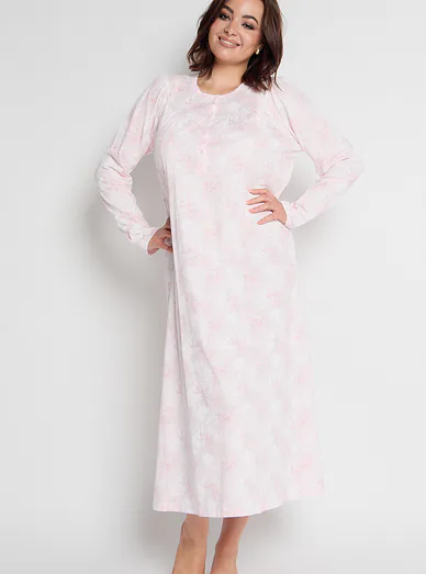 Linclalor Dámská noční košile dlouhá - růžová