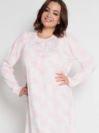 Linclalor Dámská noční košile dlouhá - růžová