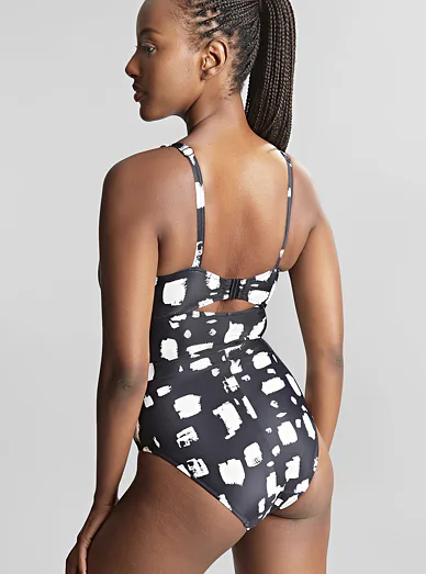 Jednodílné plavky Panache SW1720A - černo bílá