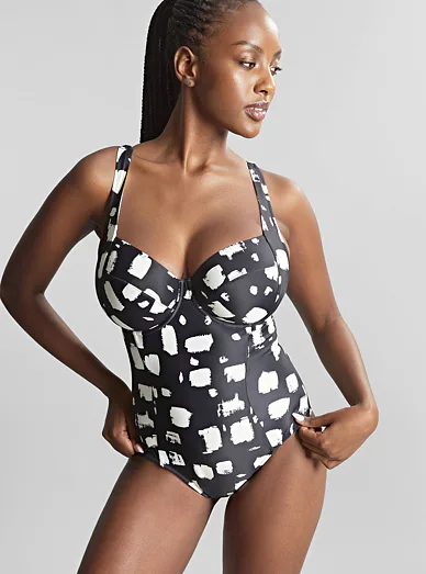 Jednodílné plavky Panache SW1720A - černo bílá