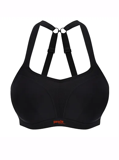 Panache Sport podprsenka vyztužená s kosticí černá - černá