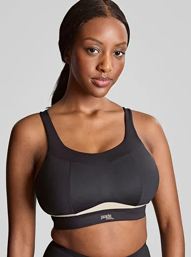 Panache Sport nevyztužená podprsenka bez kostic černá - černá