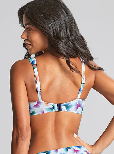 Panache Kara plavková podprsenka bez kostic - motýl na bílé