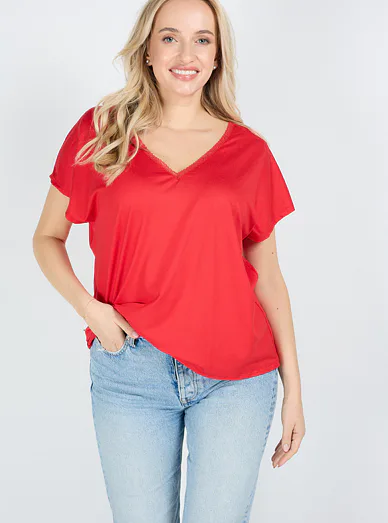 ELDAR Miriam tričko s krátkým rukávem červené - červená