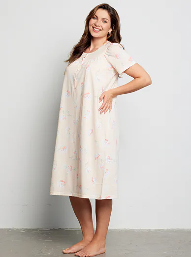 Linclalor bavlněná dámská košile s květinovým vzorem - meruňková