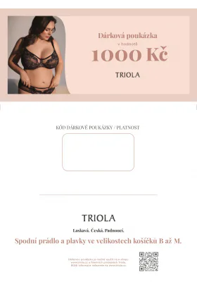 ONLINE dárkový poukaz Triola 1000 Kč