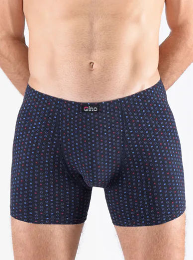 Gina pánské bavlněné boxerky se vzorem - lékořice-brandy