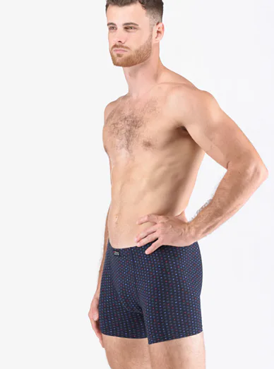 Gina pánské bavlněné boxerky se vzorem - lékořice-brandy