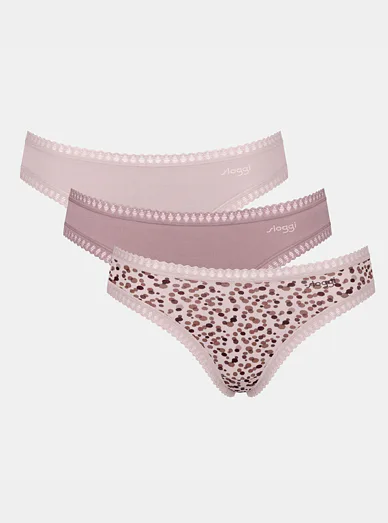 Sloggi sada klasických kalhotek Go Crush - starorůžová