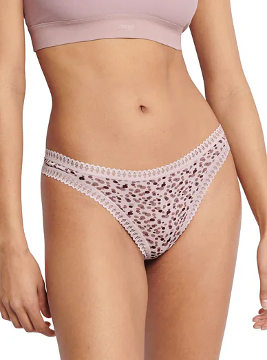 Bavlněná tanga v sadě 3ks Sloggi - starorůžová