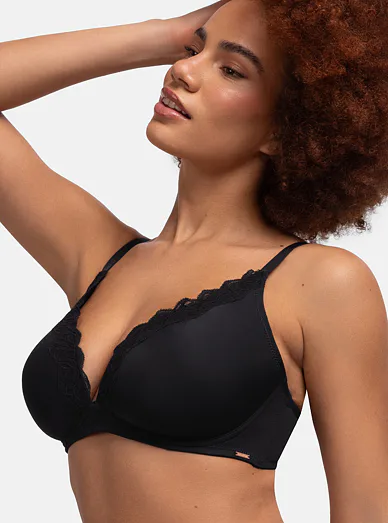 Dorina vyztužená braletka bez kostic černá - černá