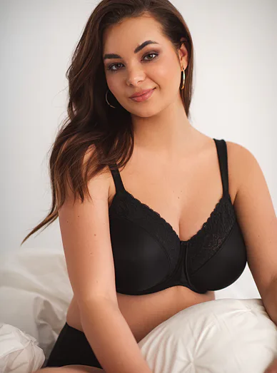 Triola zmenšovací a nevyztužená podprsenka s kosticemi černá 28003 - černá