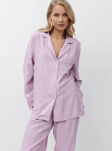Aruelle dámské pyžamo bílo-růžové -  levandulová