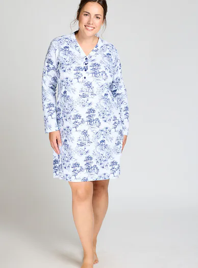 Admas dámská noční košile modrá - modrá