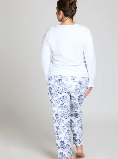 Admas dámský pyžamový set modrý - modrá