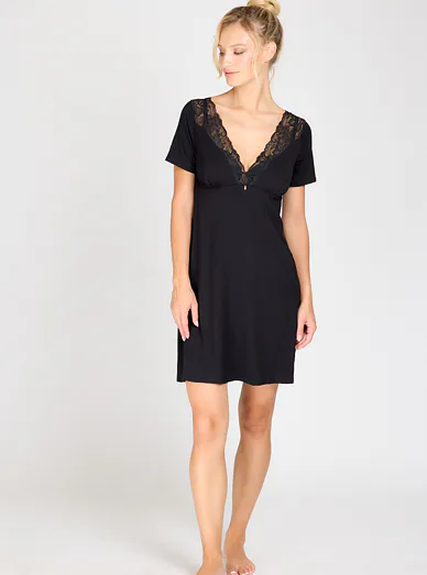 Babella noční košile černá - černá