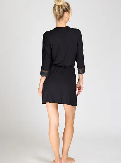 Babella dámský župan černý - černá