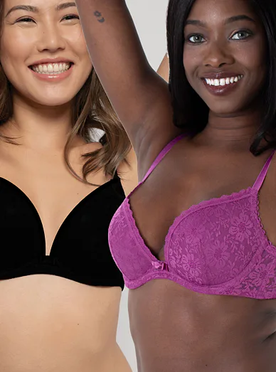 Sada podprsenek Dorina D17256LA052 - černá/fuchsiová