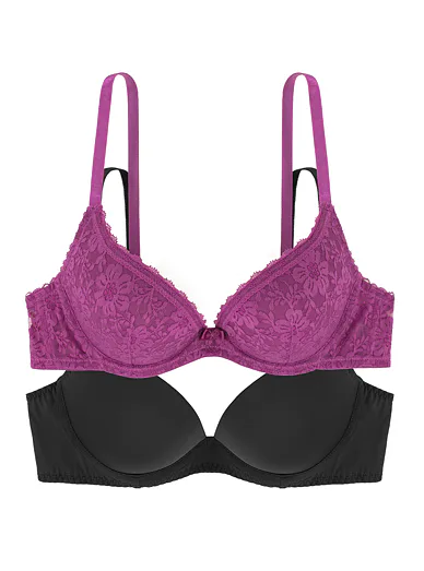 Sada podprsenek Dorina D17256LA052 - černá/fuchsiová