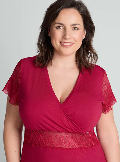 Triola noční košile červená 61885 - cherry