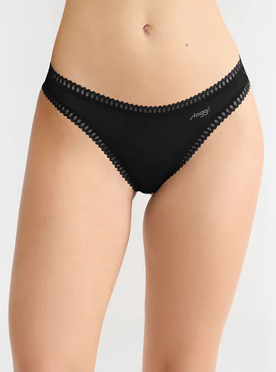 Sloggi dámská tanga ve výhodném balení černá - černá