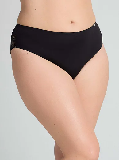 Triola klasické kalhotky s krajkou černé 31892 - černá