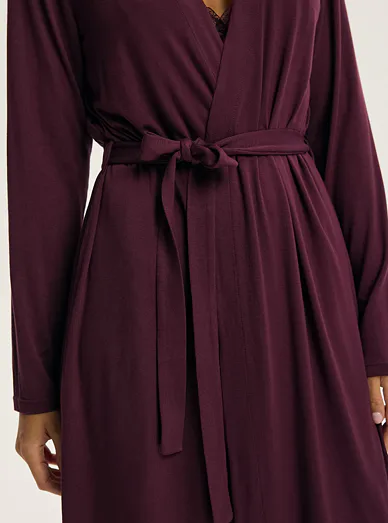 Esotiq dámský župan vínový - Mahagonová