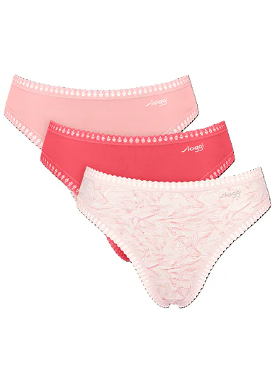 Sloggi výhodné balení klasických kalhotek - růžová